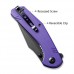 Sencut Actium 3.46" Folding Blade Knife - Purple